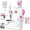 NEX™ Cute Pink Dual Speed Full-Range Sewing Machine with Bobbins & Sewing Thread